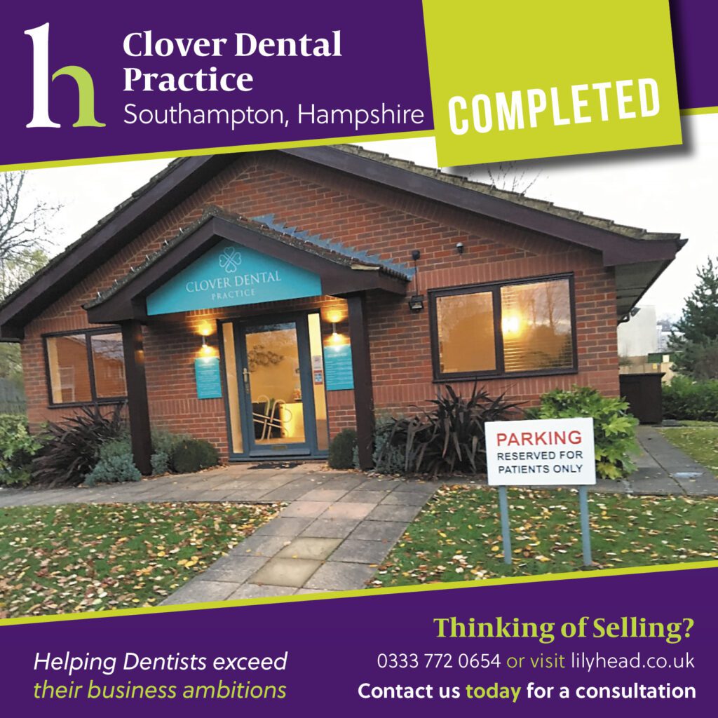 Clover Dental Completes - Lily Head Dental Practice Sales